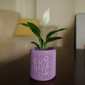 3d printed good vibes planter