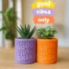 3d printed good vibes planter