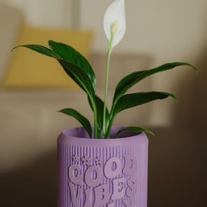 3d printed good vibes planter