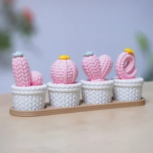 3d printed love knitted cactus decor
