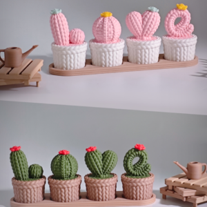 3d printed love knitted cactus decor