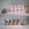 3d printed love knitted cactus decor