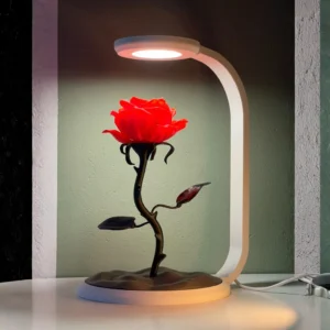 3d printed rose lamp with led lamp kit