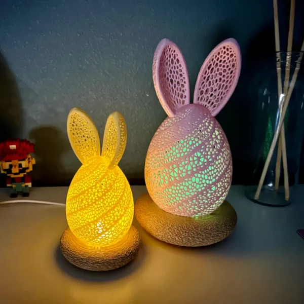 3d printed rabbit light lamp